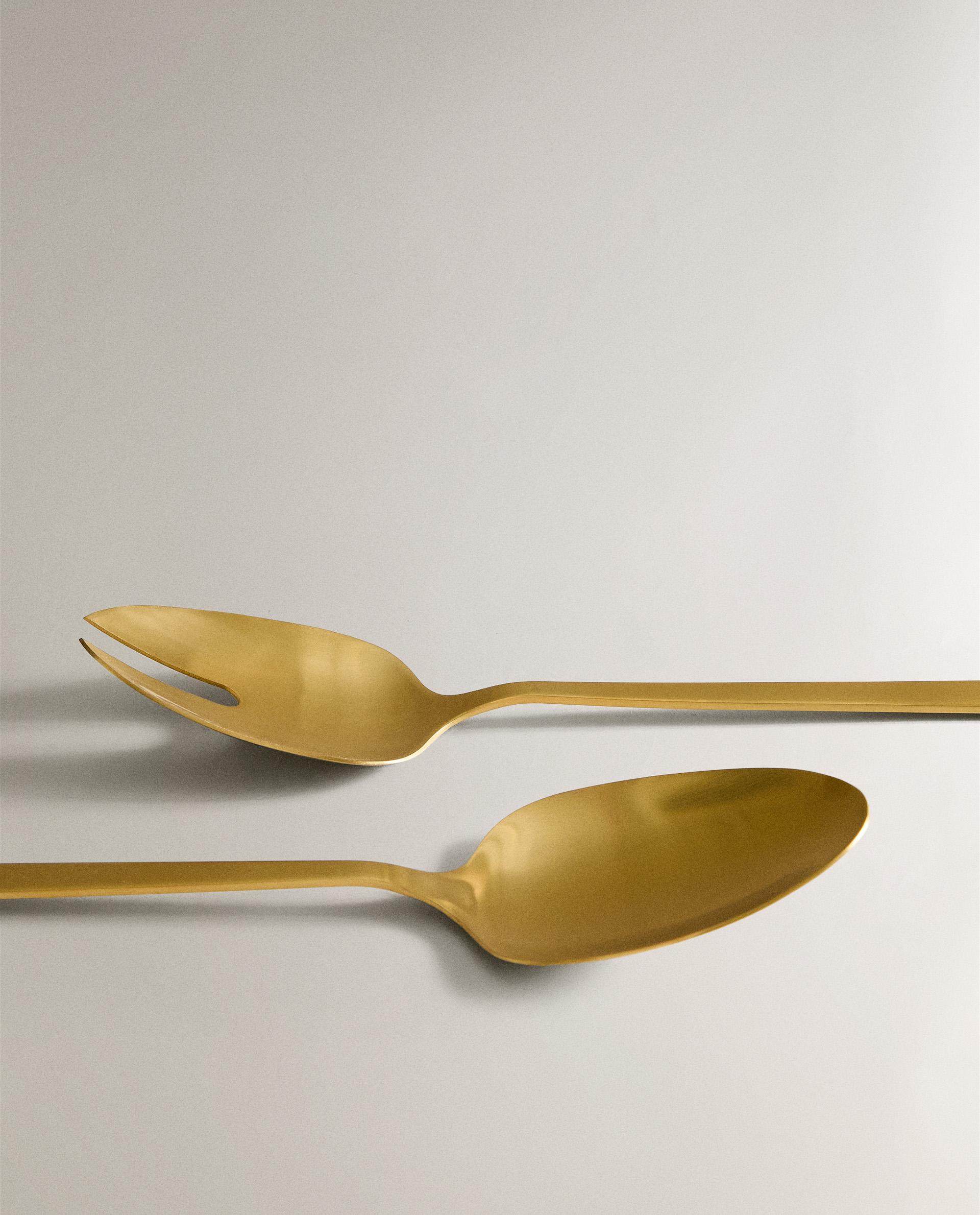 GOLDEN STEEL SALAD CUTLERY SET (SET OF 2) product thumbnail 7