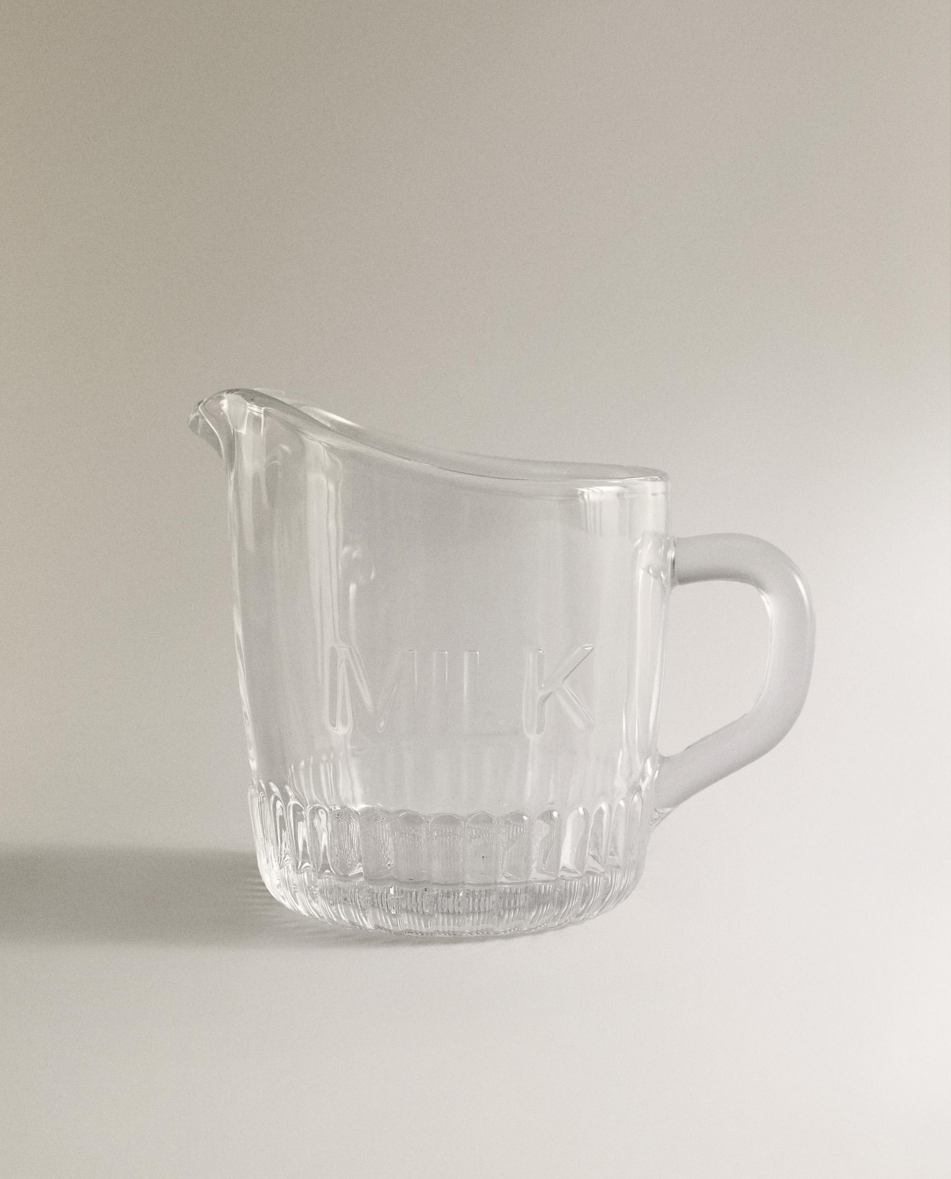 ベース ストライプ ガラス製 ミルク ピッチャー | Zara Home