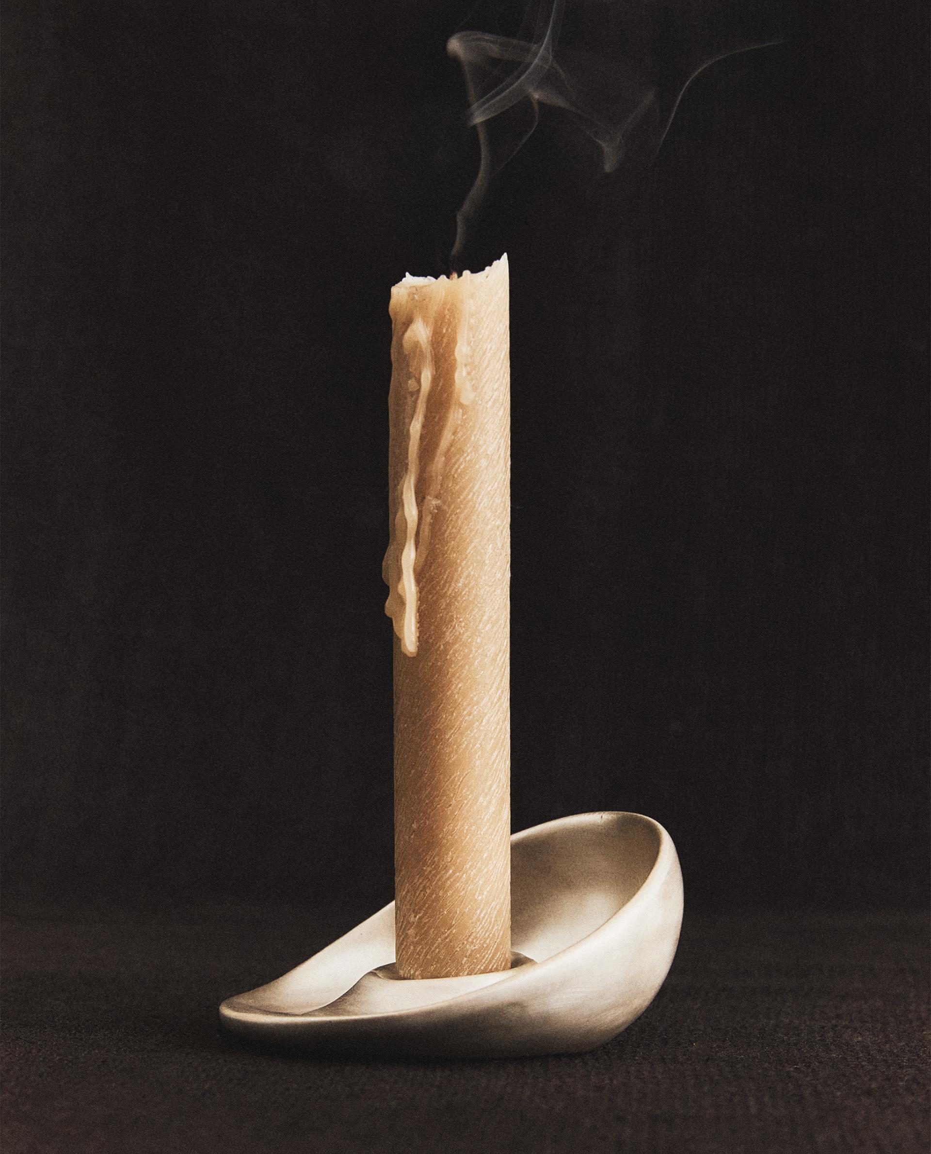 シルバーセラミック クリスマスキャンドルホルダー | Zara Home