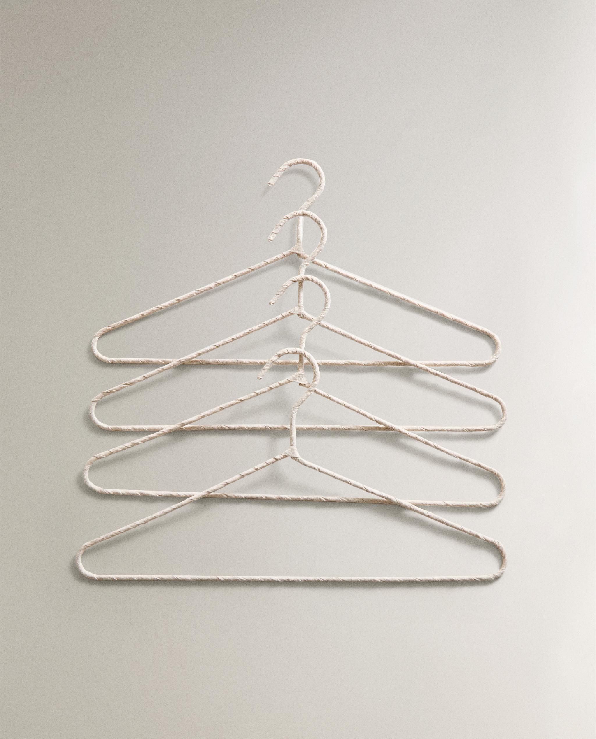 BEIGE COTTON AND LINEN HANGERS (PACK OF 4) product thumbnail 4