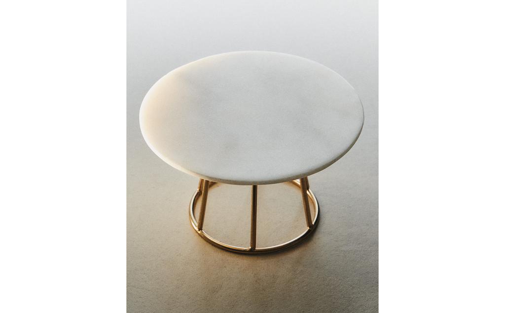 MARBLE AND METAL TEALIGHT HOLDER MARBLE AND METAL TEALIGHT HOLDER