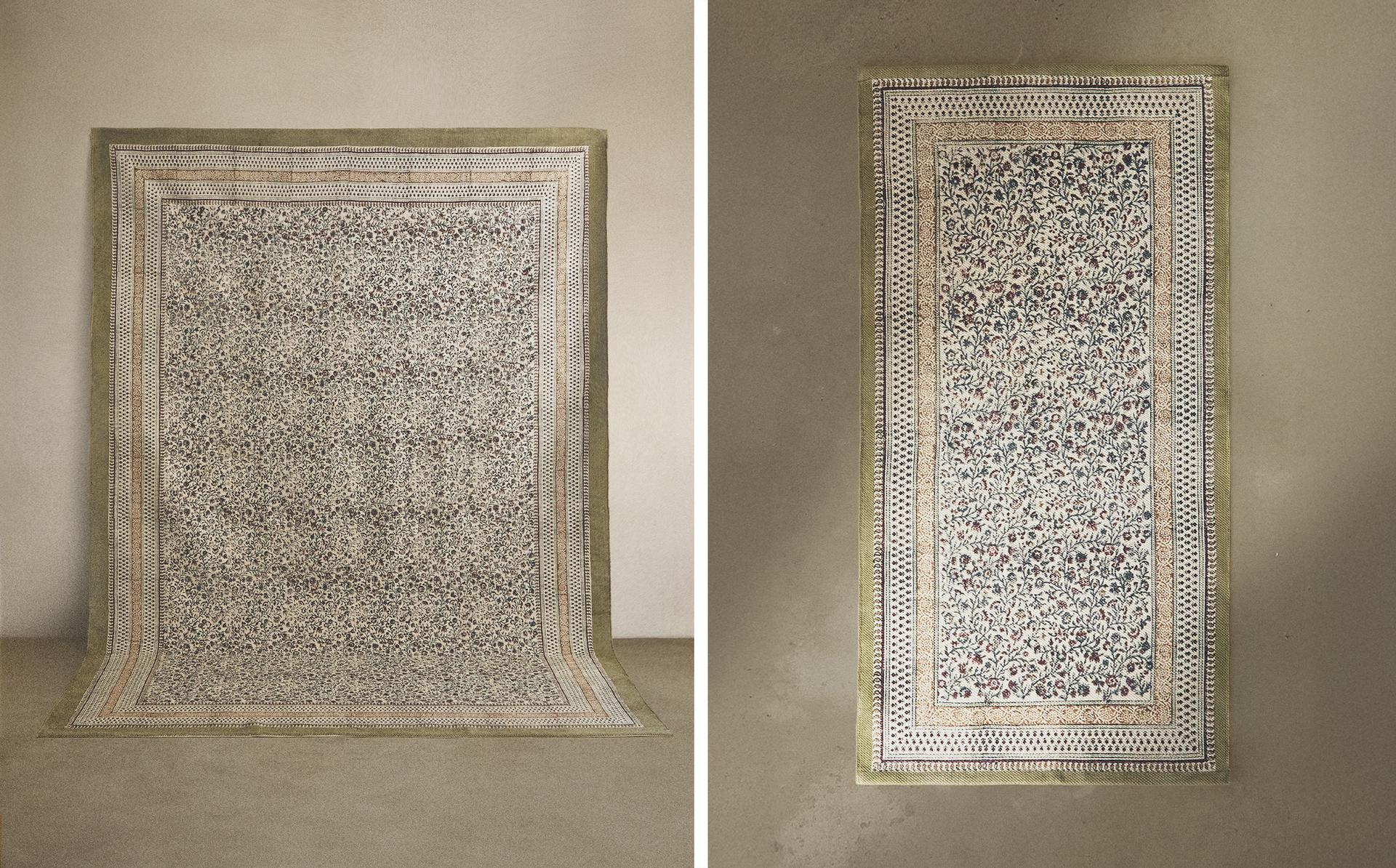 COTTON BLOCK PRINT RUG