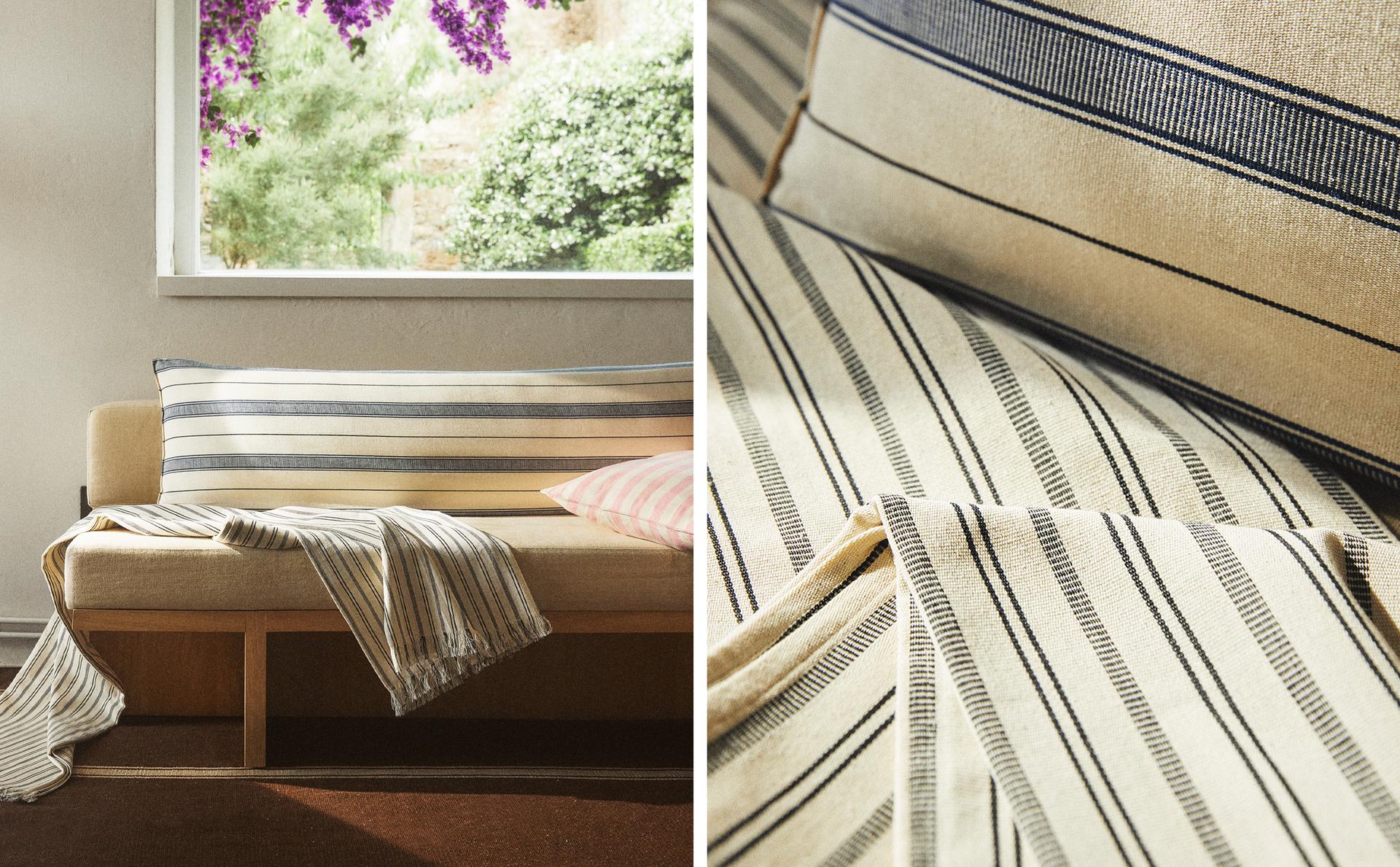 STRIPED COTTON BLANKET X TENSIRA