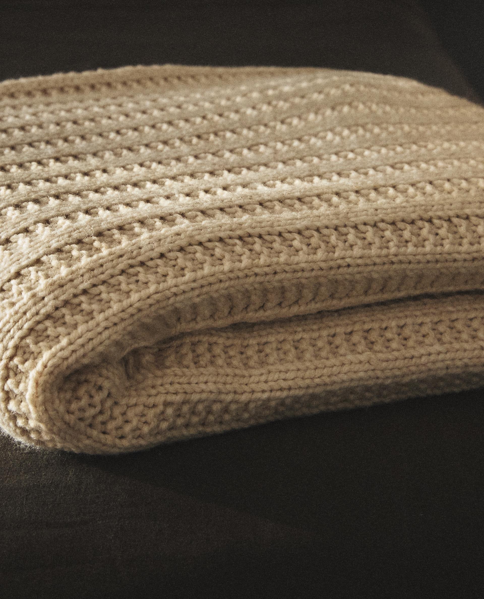 IDEE 無印良品 NORD  ブランケット ARAN ニット スロー IDEE 無印良品 NORD SNOW ブランケット ARAN ニット スロー