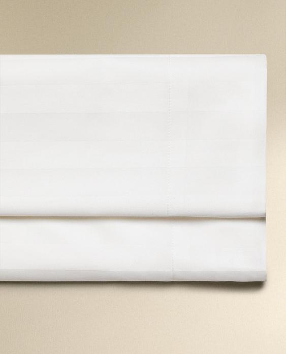 DRAP DE DESSUS SATIN RAYURES (500 FILS) DRAP DE DESSUS SATIN RAYURES (500 FILS)