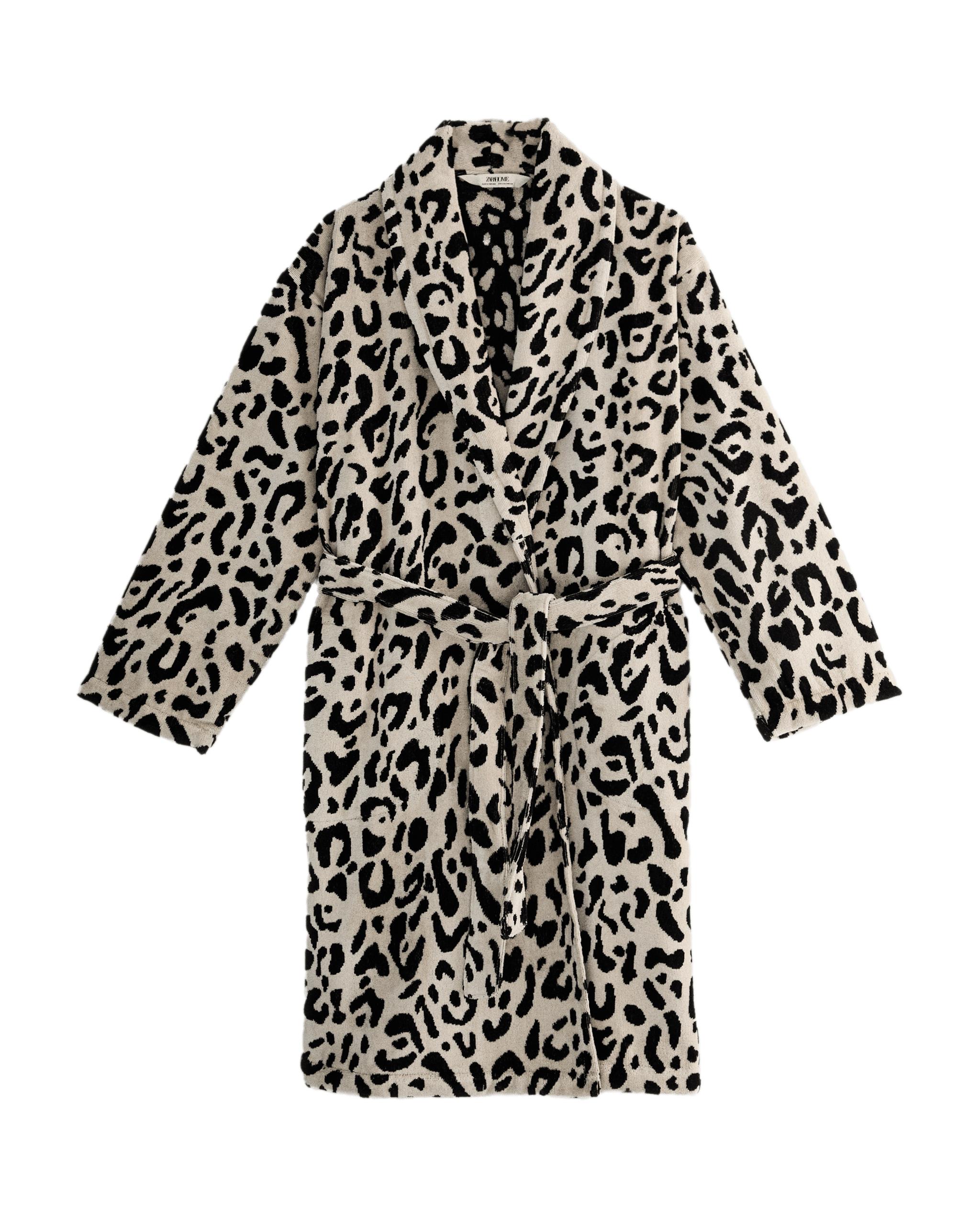 ANIMAL PRINT VELOUR DRESSING GOWN product thumbnail 8