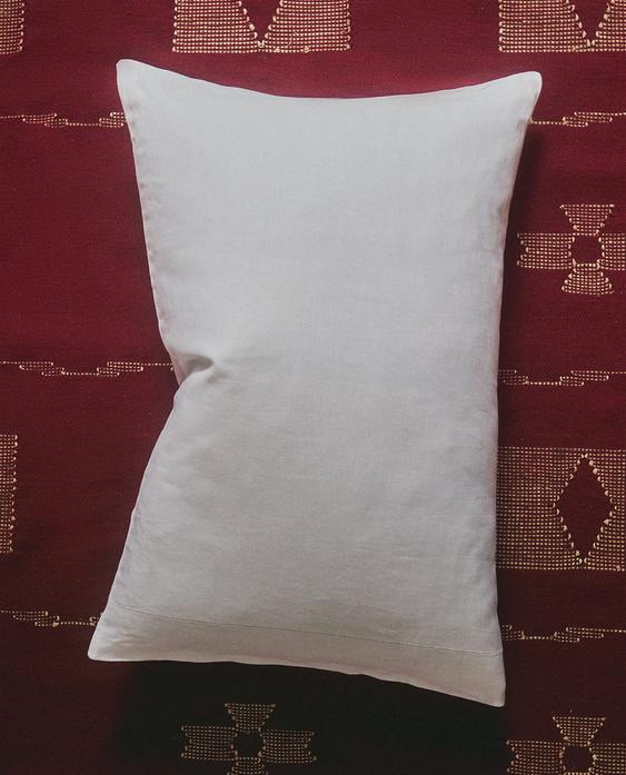 HEMSTITCHED LINEN PILLOWCASE