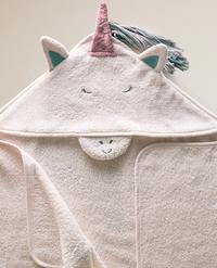 BADEHANDTUCH MIT EINHORN-KAPUZE