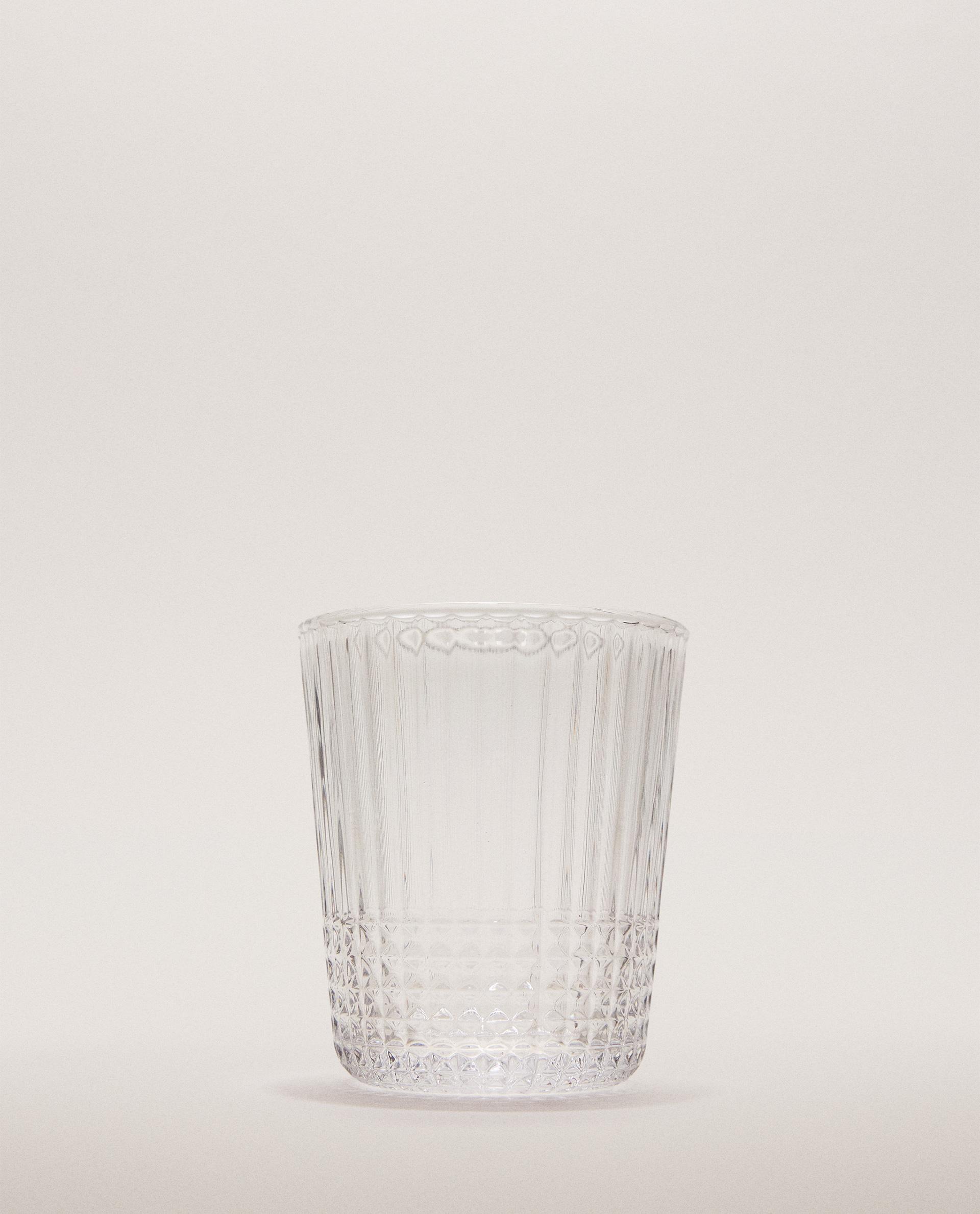 ジオメトリックレリーフ ガラス コップグラス | Zara Home 日本