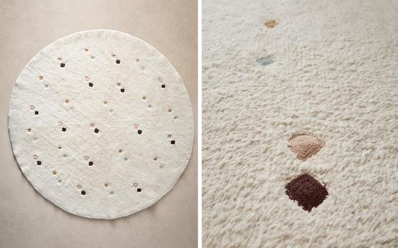 KIDS’ MULTICOLOR EMBROIDERED DIAMOND AREA RUG