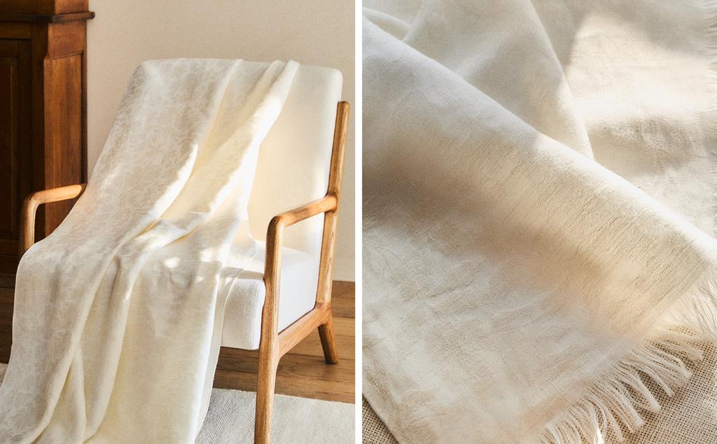 FLORAL JACQUARD THROW