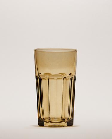 BICCHIERE IN VETRO CON RILIEVO