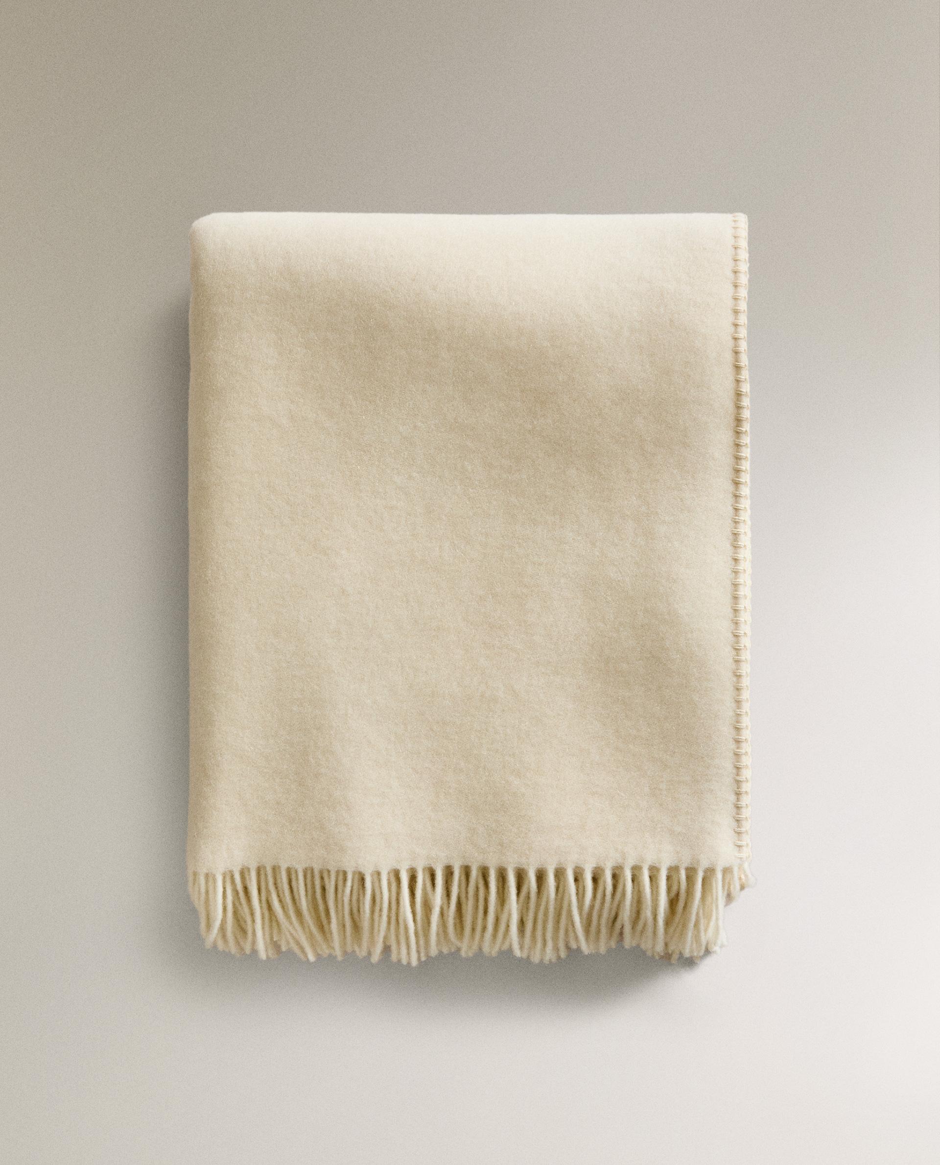 NANUSHKA FRINGED CASHMERE AND WOOL THROW