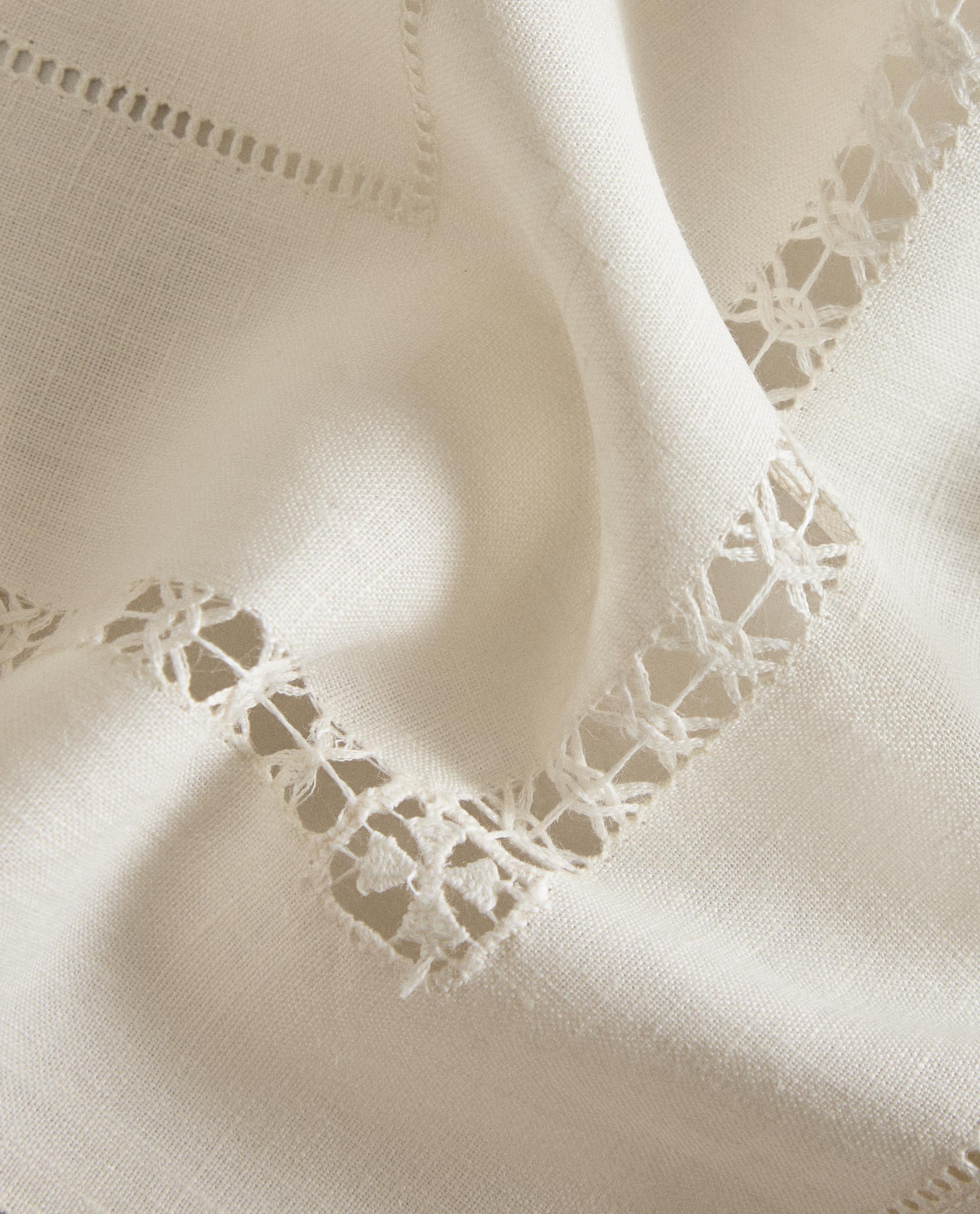 HEMSTITCHED INSERT LINEN TABLECLOTH product thumbnail 5