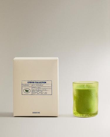 (155 G) BOUGIE PARFUMÉE LIME & PEPPERMINT