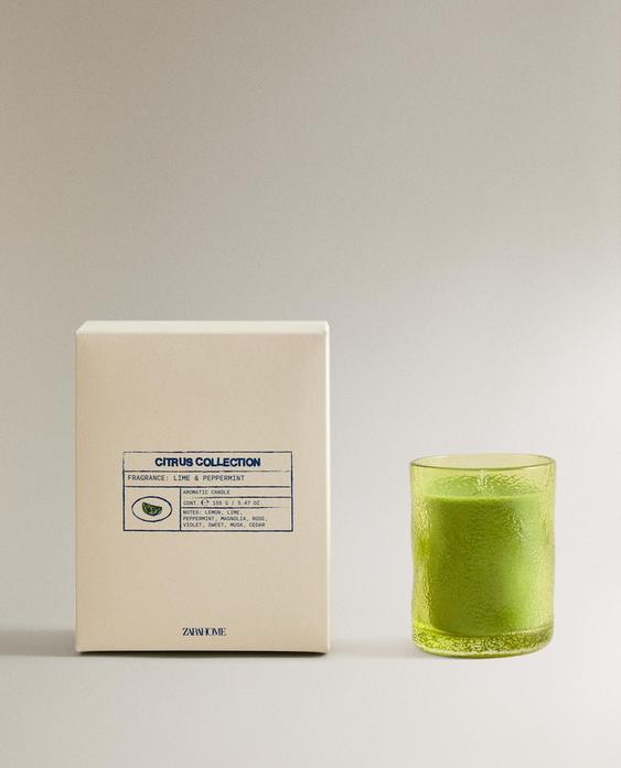 (155 G) LIME & PEPPERMINT SCENTED CANDLE