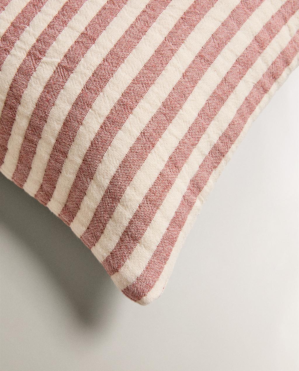 CHILDREN'S STRIPED MUSLIN CUSHION COVER