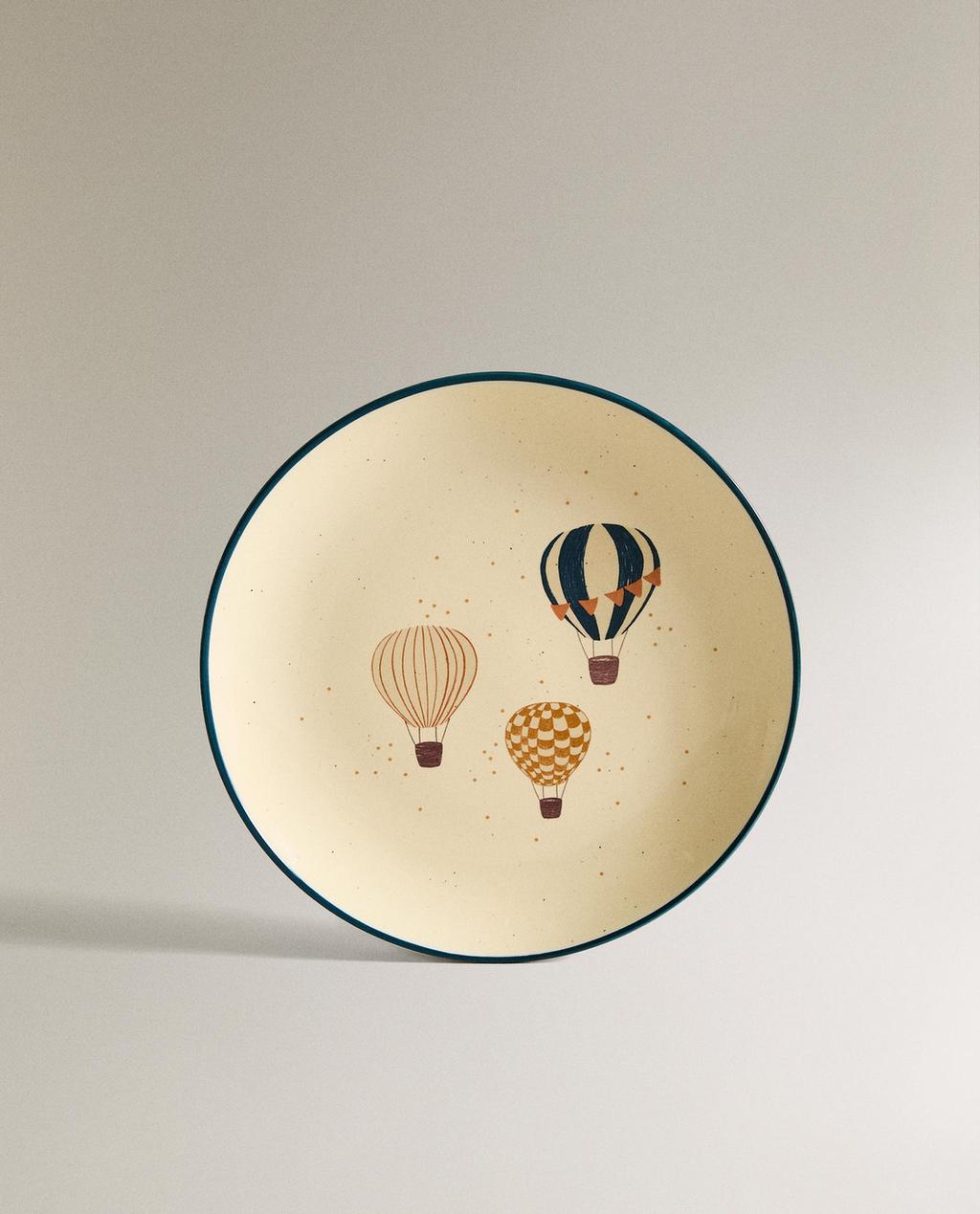 ДЕТСКАЯ ТАРЕЛКА ИЗ КЕРАМИКИ «ВОЗДУШНЫЕ ШАРЫ»