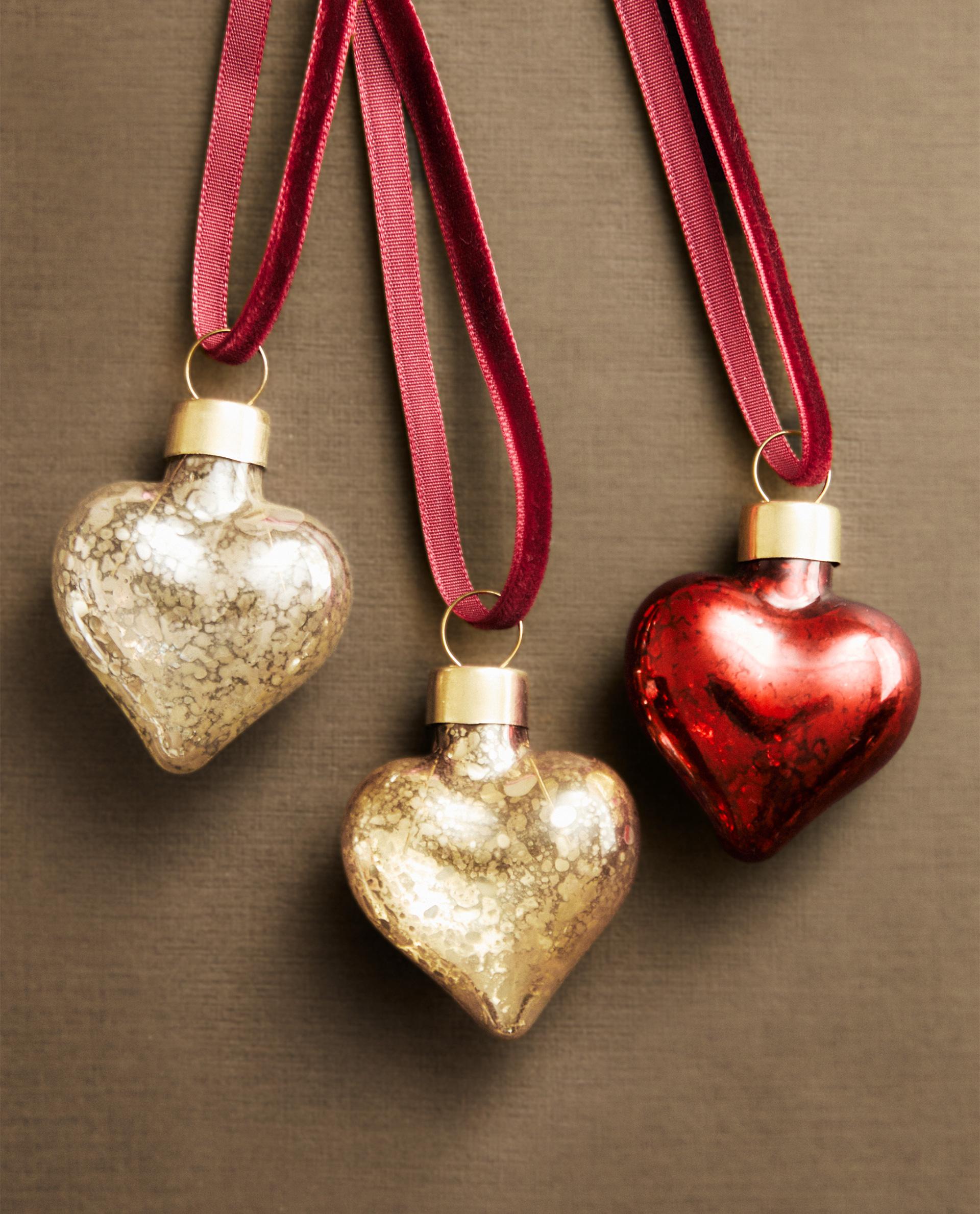 ミニハート クリスマスツリーオーナメント（3個セット） | Zara Home