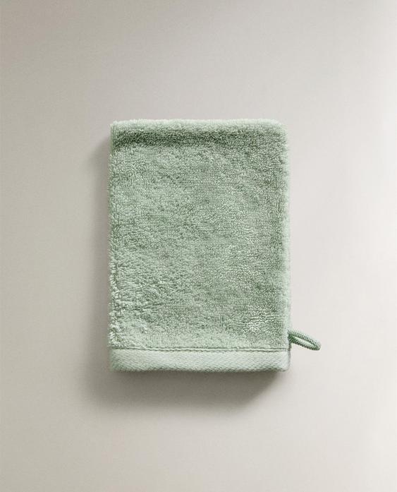 COTTON TERRY BATH MITT