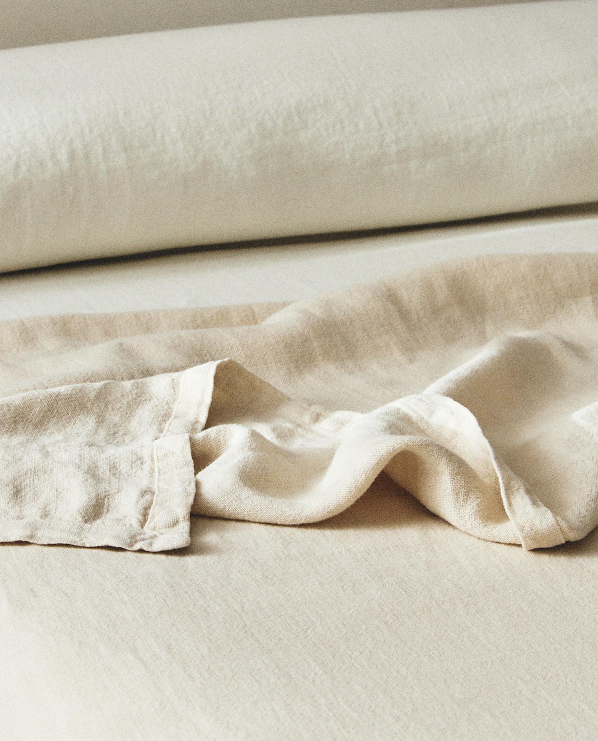 WASHED LINEN BEDSPREAD, DOUBLE
