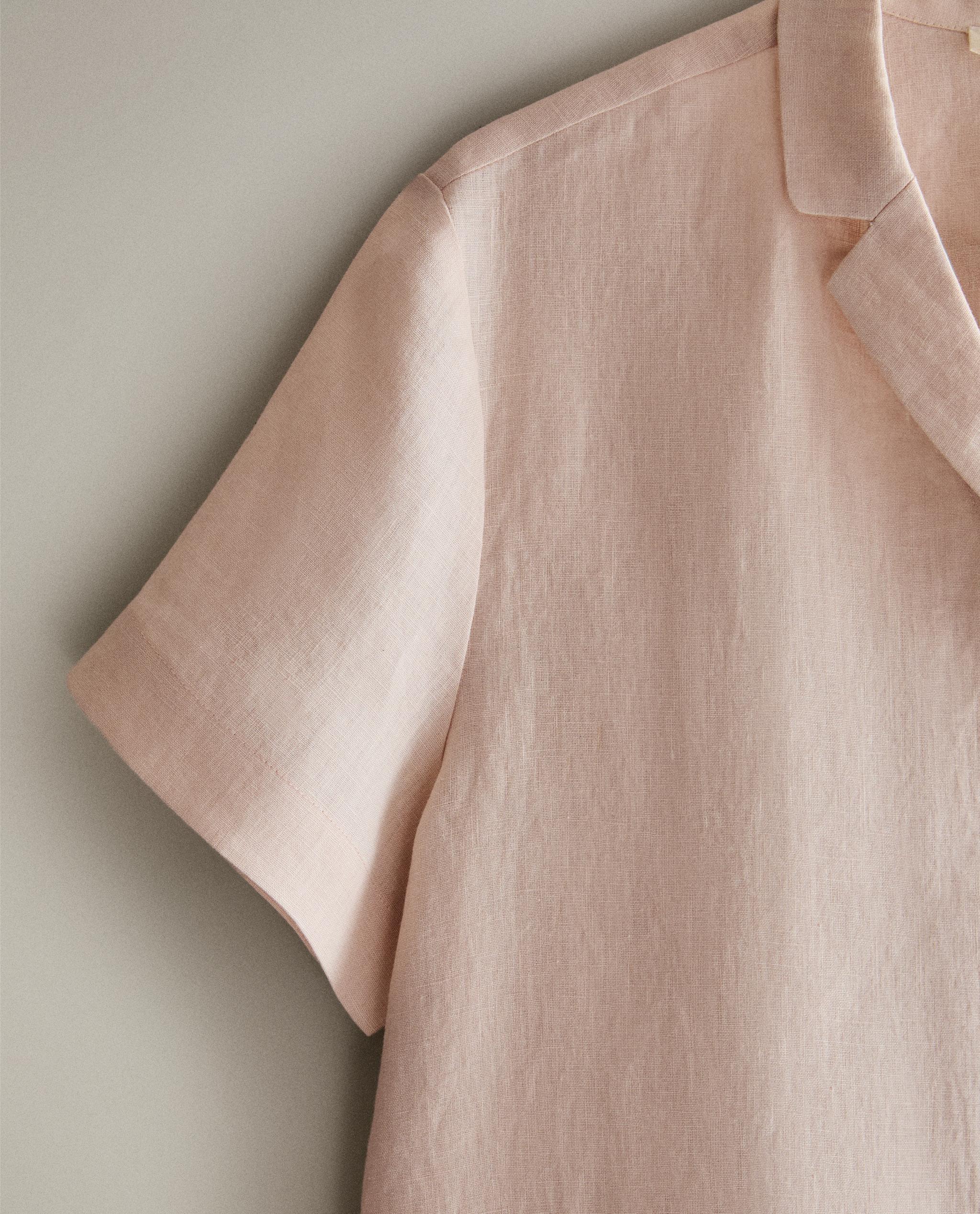 SHORT-SLEEVED LINEN SHIRT product thumbnail 6