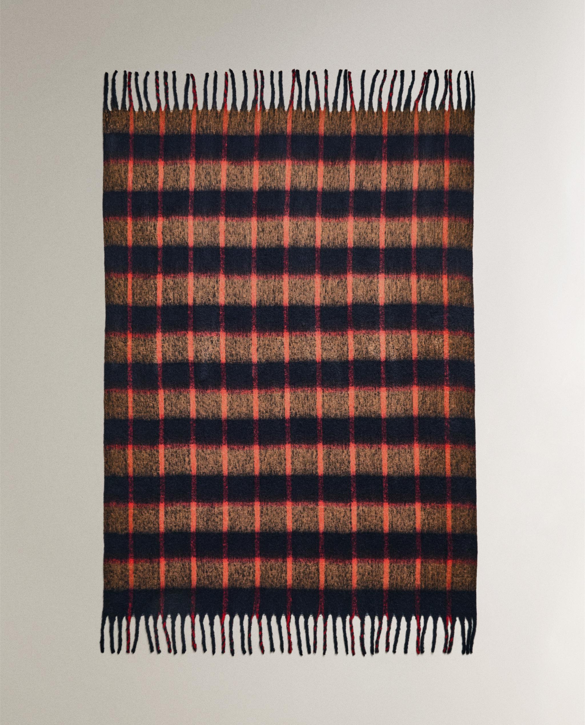 ソフトブランケット チェック フリンジ | Zara Home 日本/Japan