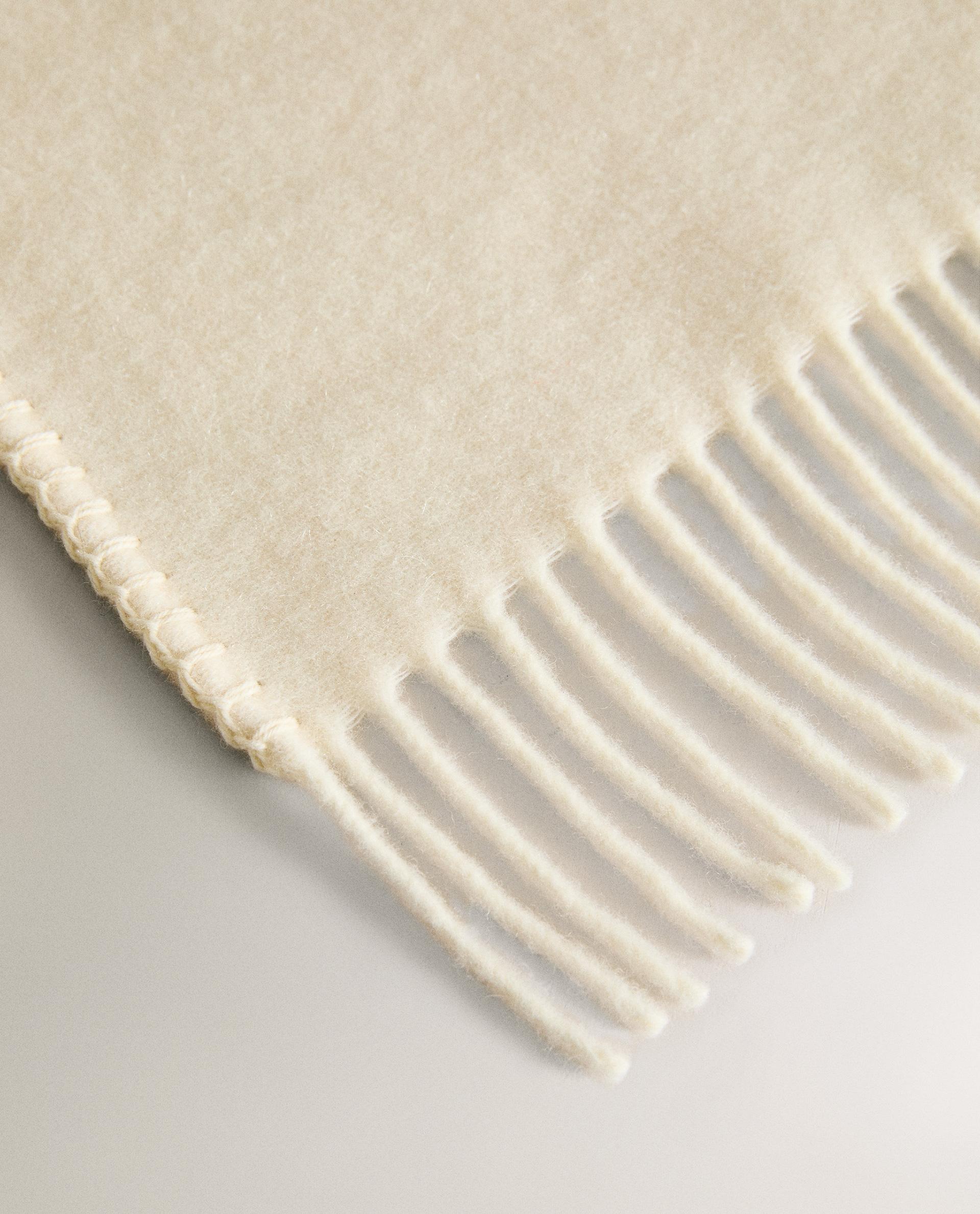 NANUSHKA FRINGED CASHMERE AND WOOL THROW