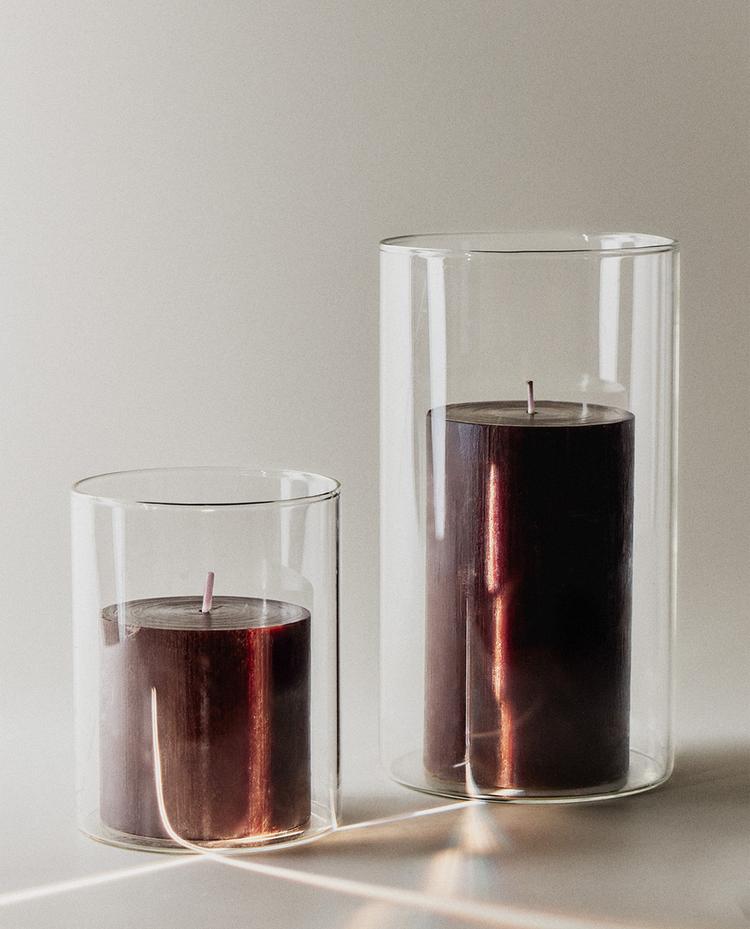 BOROSILICATE GLASS LANTERN VASE