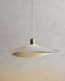 Large Ecru Ceiling Lamp with Golden Detail