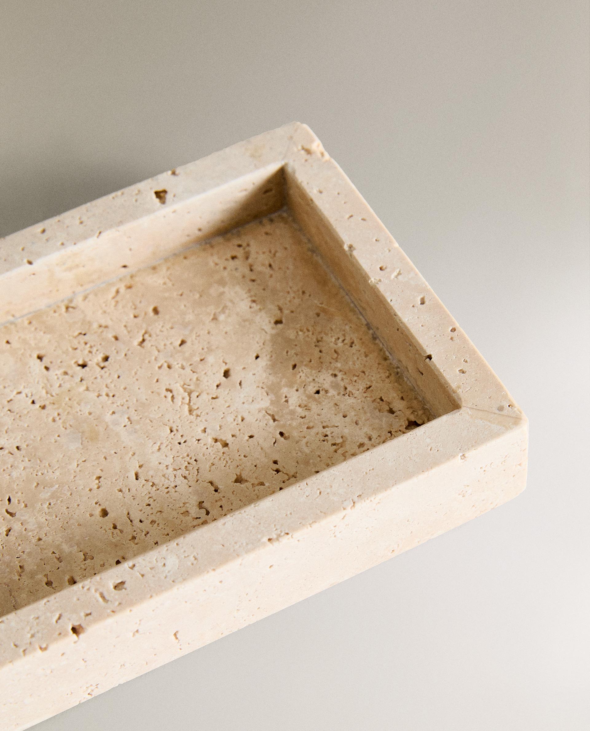 BEIGE MARBLE BATHROOM SOAP DISH product thumbnail 4