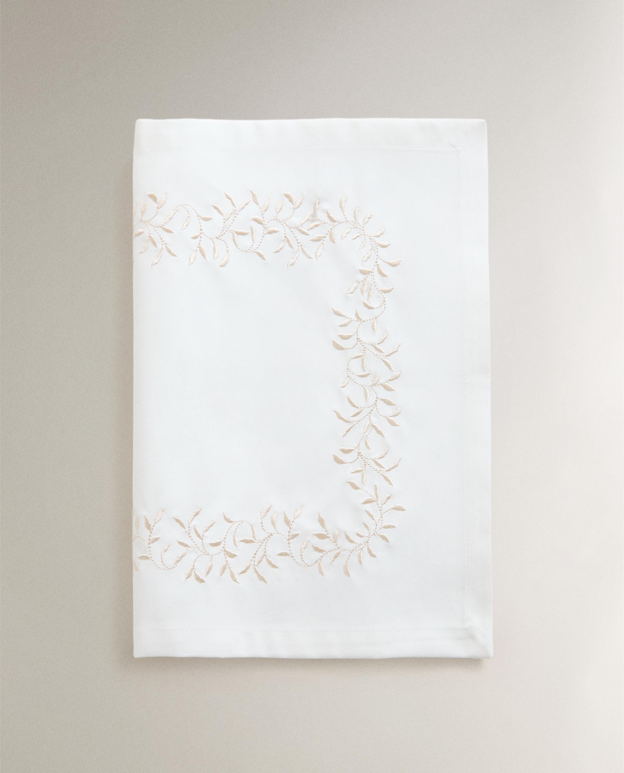 PACK OF EMBROIDERED SATIN NAPKINS (PACK OF 2) product thumbnail 8