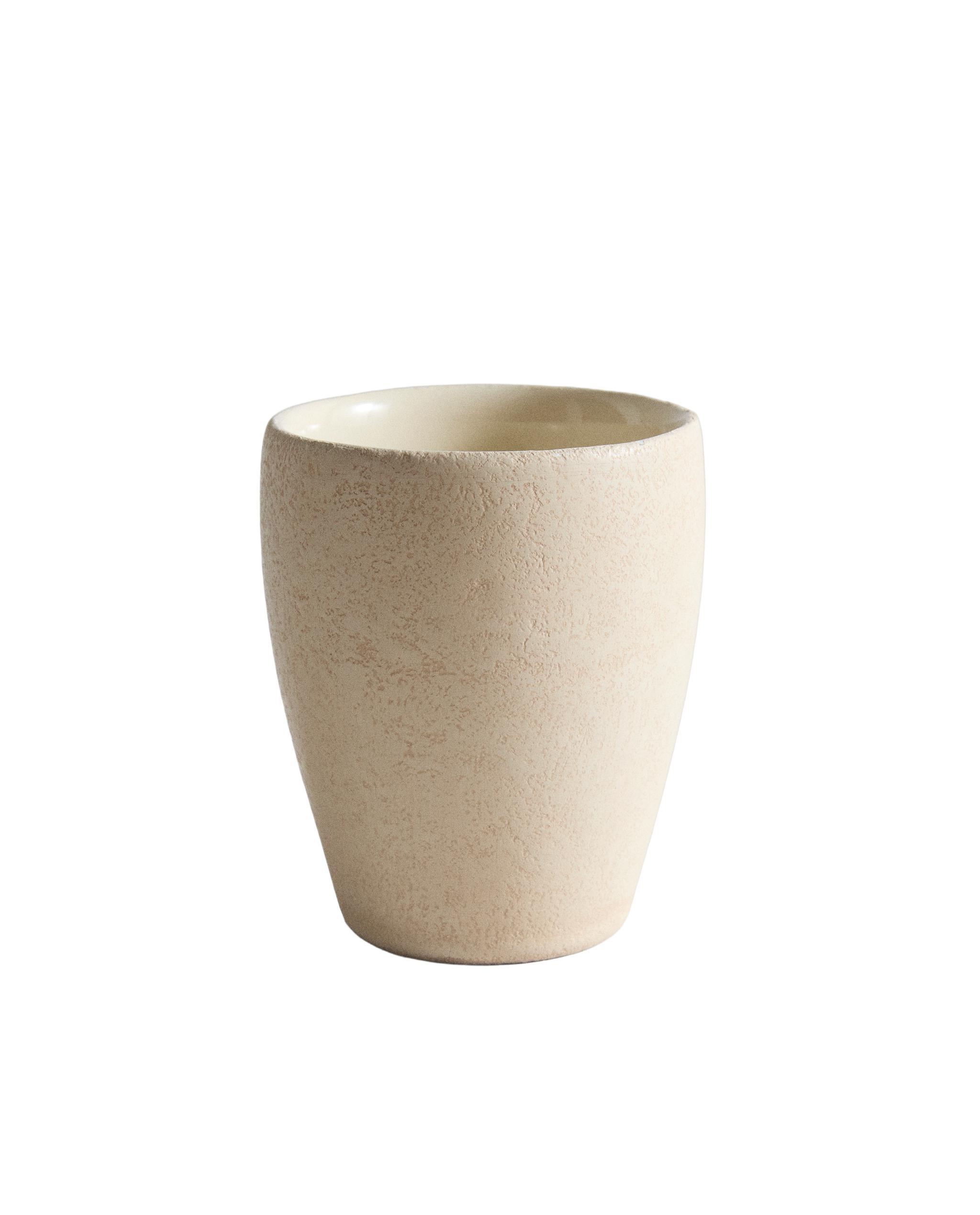 EARTH BROWN CERAMIC TOOTHBRUSH HOLDER