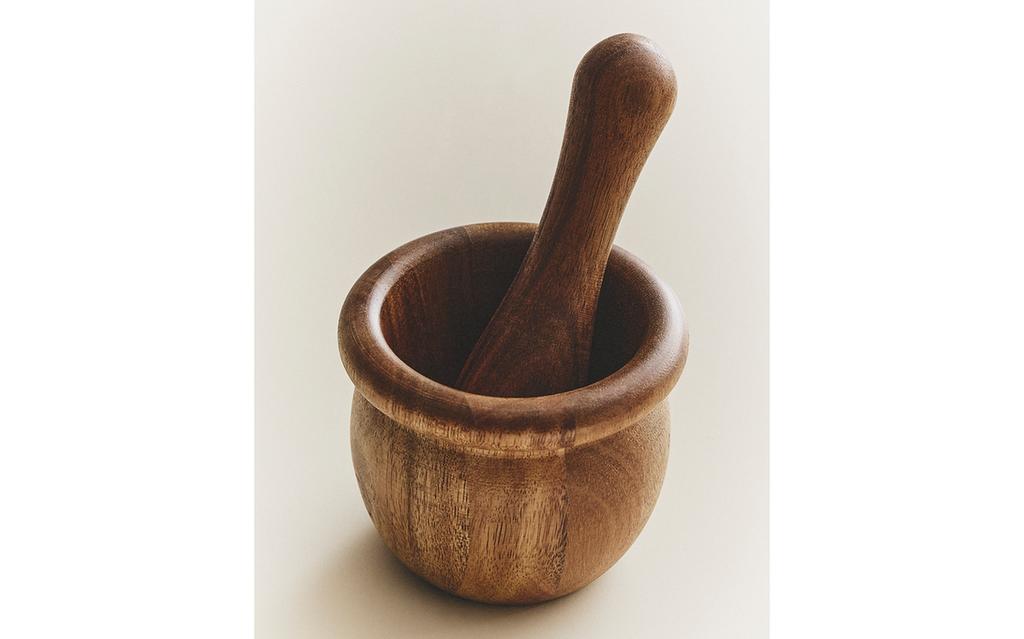PILÃO DE MADEIRA DE ACÁCIA