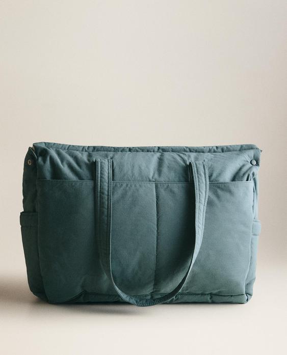 LEAF PRINT COTTON MATERNITY BAG