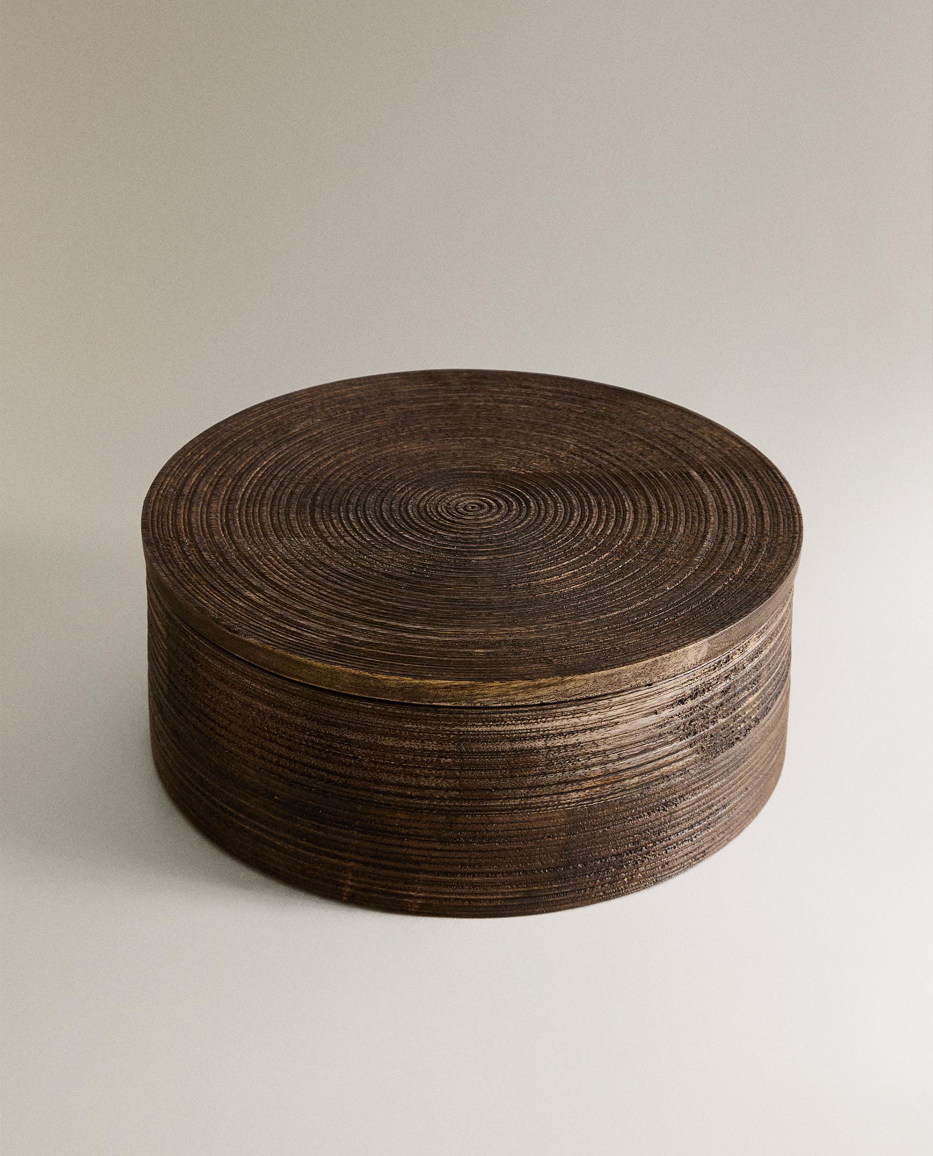 LARGE ROUND WOODEN BOX product thumbnail 2