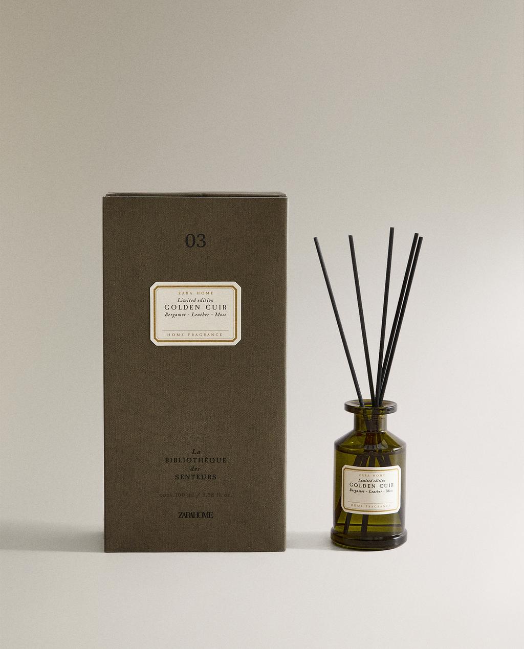 (100 ML) GOLDEN CUIR REED DIFFUSER