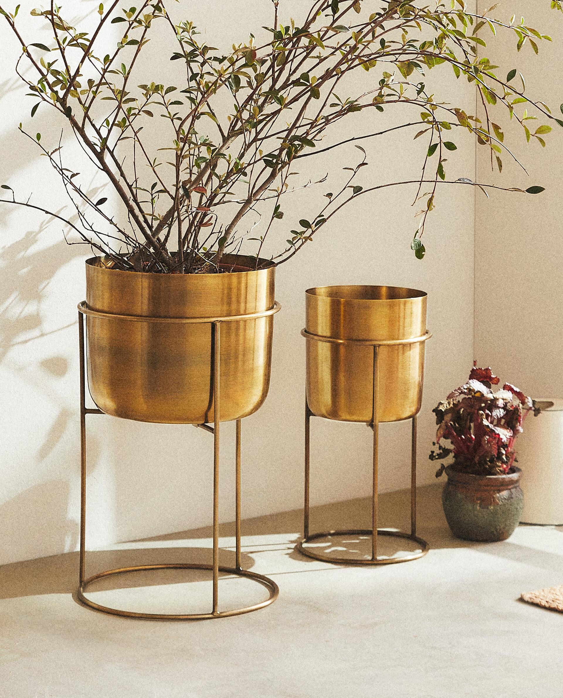 【海外配送可】【送料無料】 プランター ゴールド | 日本/Japan Home Zara 鉢・プランター