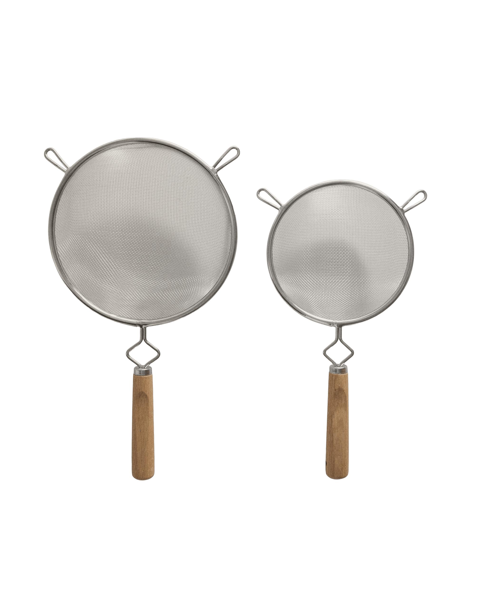 STEEL COLANDER WITH OAK WOOD HANDLE product thumbnail 6