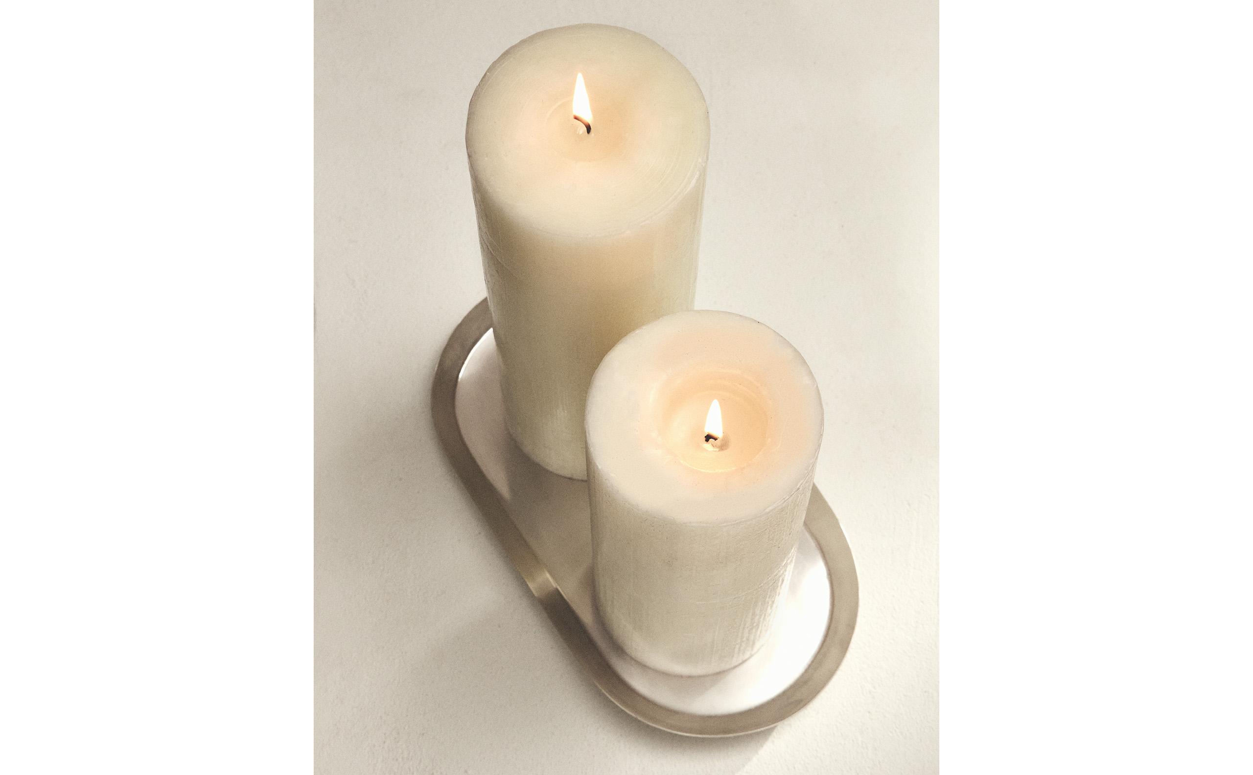 LONG CYLINDRICAL DECORATIVE CANDLE | Zara Home United States