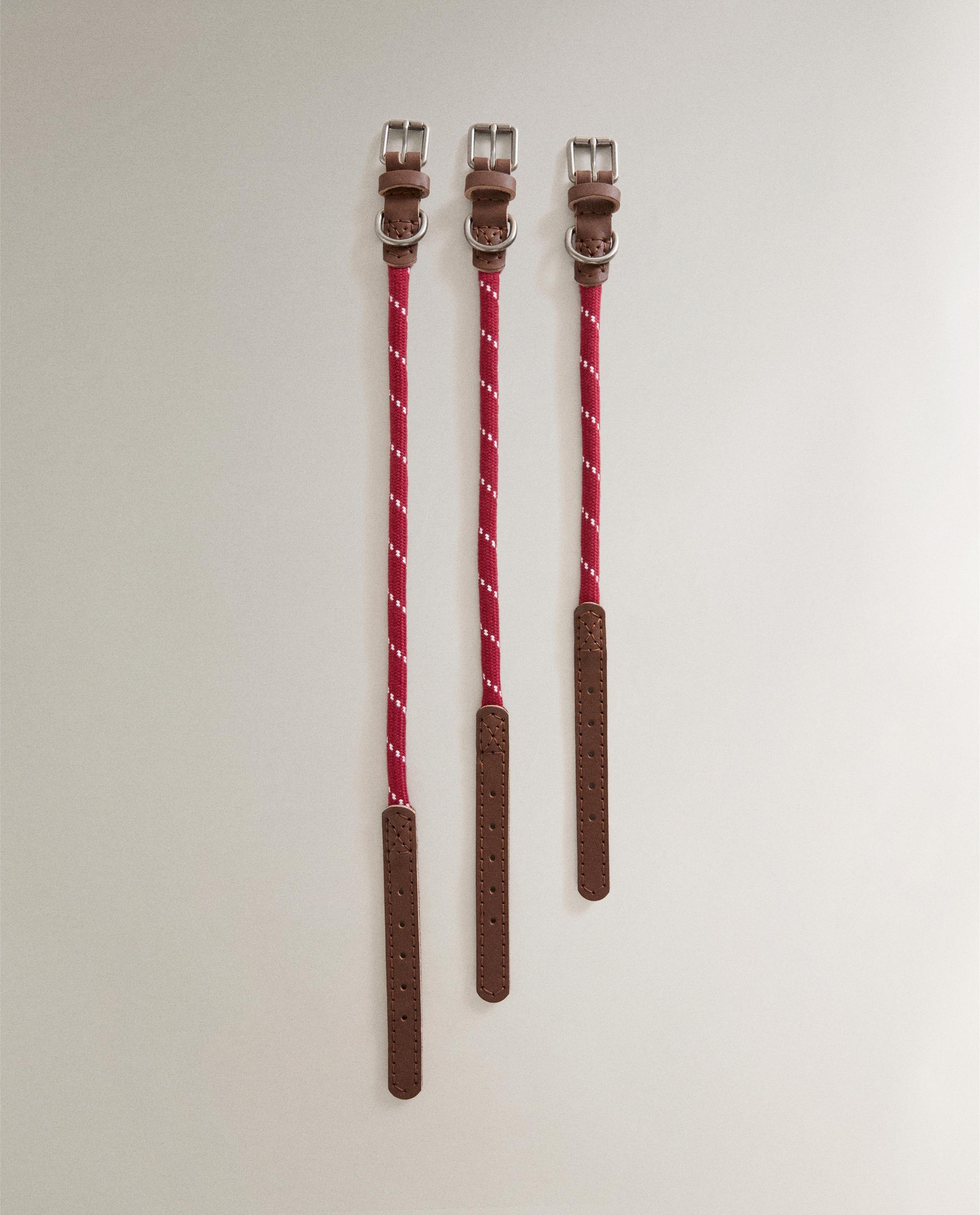 LEATHER AND ROPE PET COLLAR product thumbnail 4
