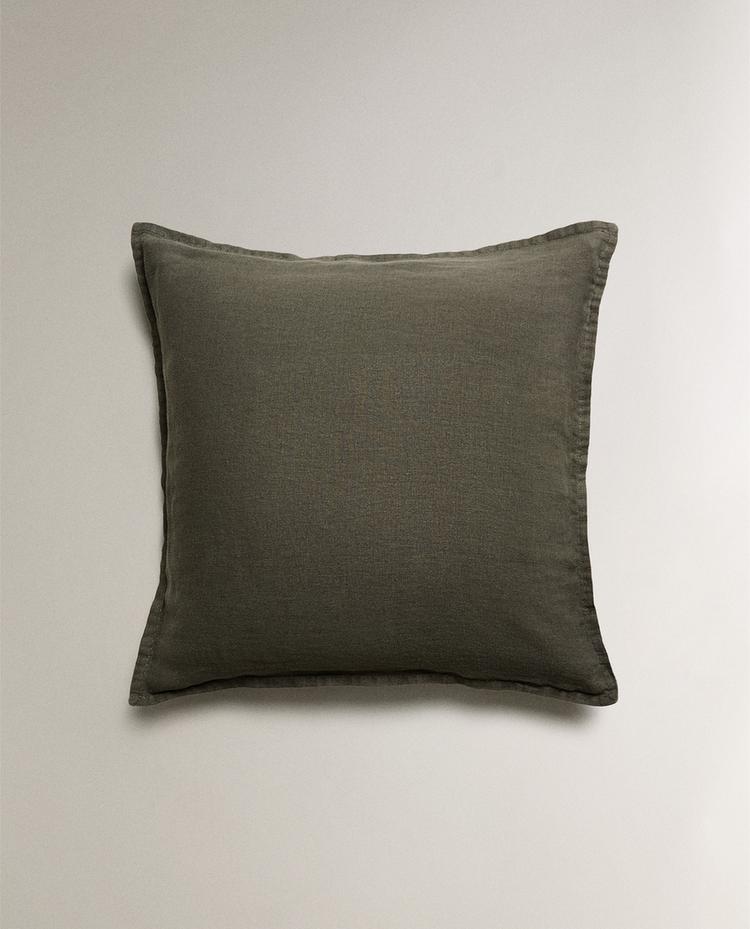 HOUSSE DE COUSSIN LIN EFFET DÉLAVÉ