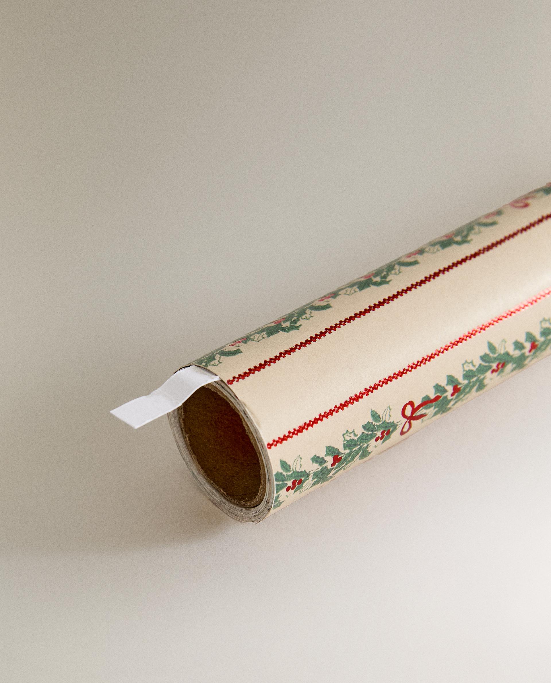 PAPIER CADEAU FRISES NOËL