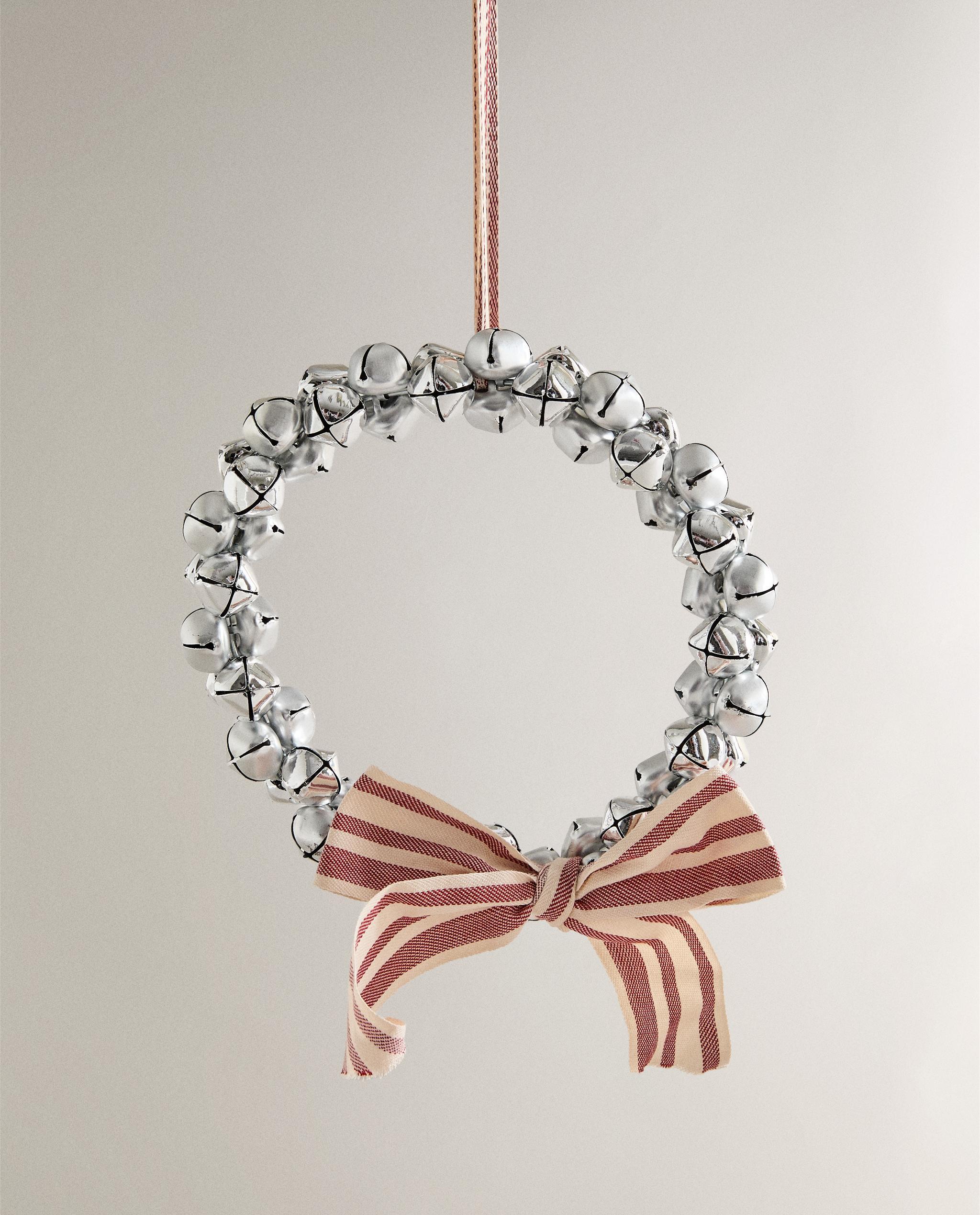 すずとストライプのリボン付きクリスマスリース | Zara Home 日本/Japan