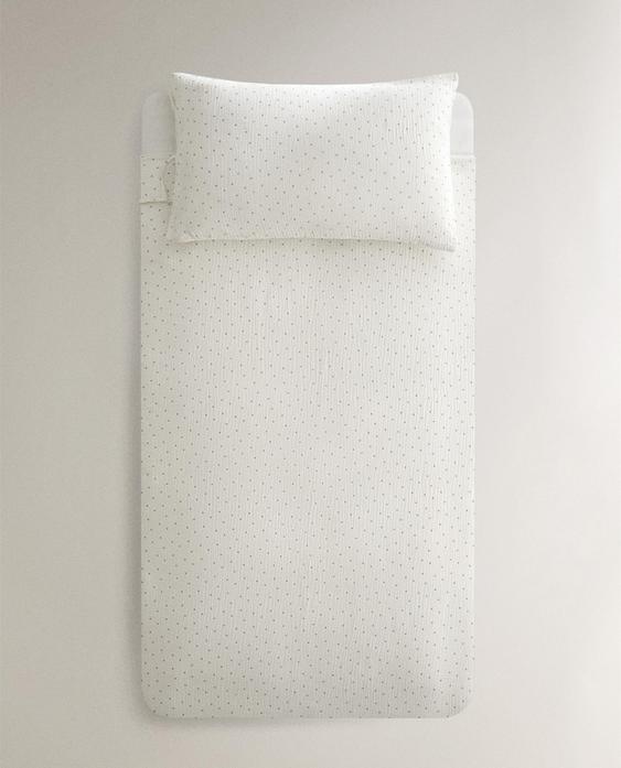 KIDS' DOTTED COTTON DUVET COVER