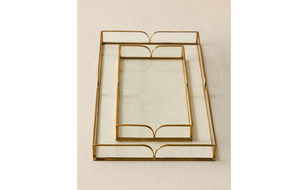 PLATEAU VERRE RECYCLABLE ET MÉTAL