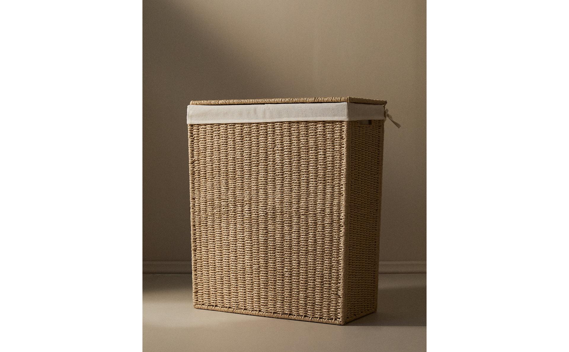 LAUNDRY BASKET WITH TWO COMPARTMENTS LAUNDRY BASKET WITH TWO COMPARTMENTS