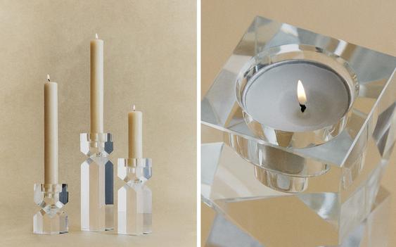 إناء شمعة زجاج