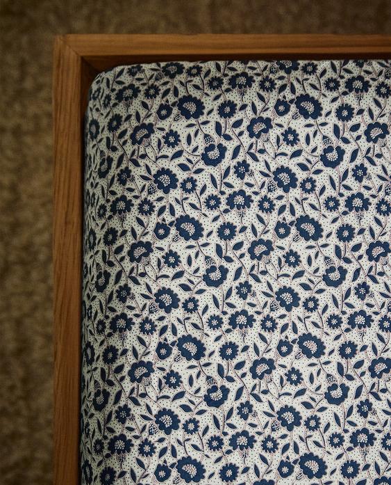 KIDS' FLORAL COTTON FITTED SHEET