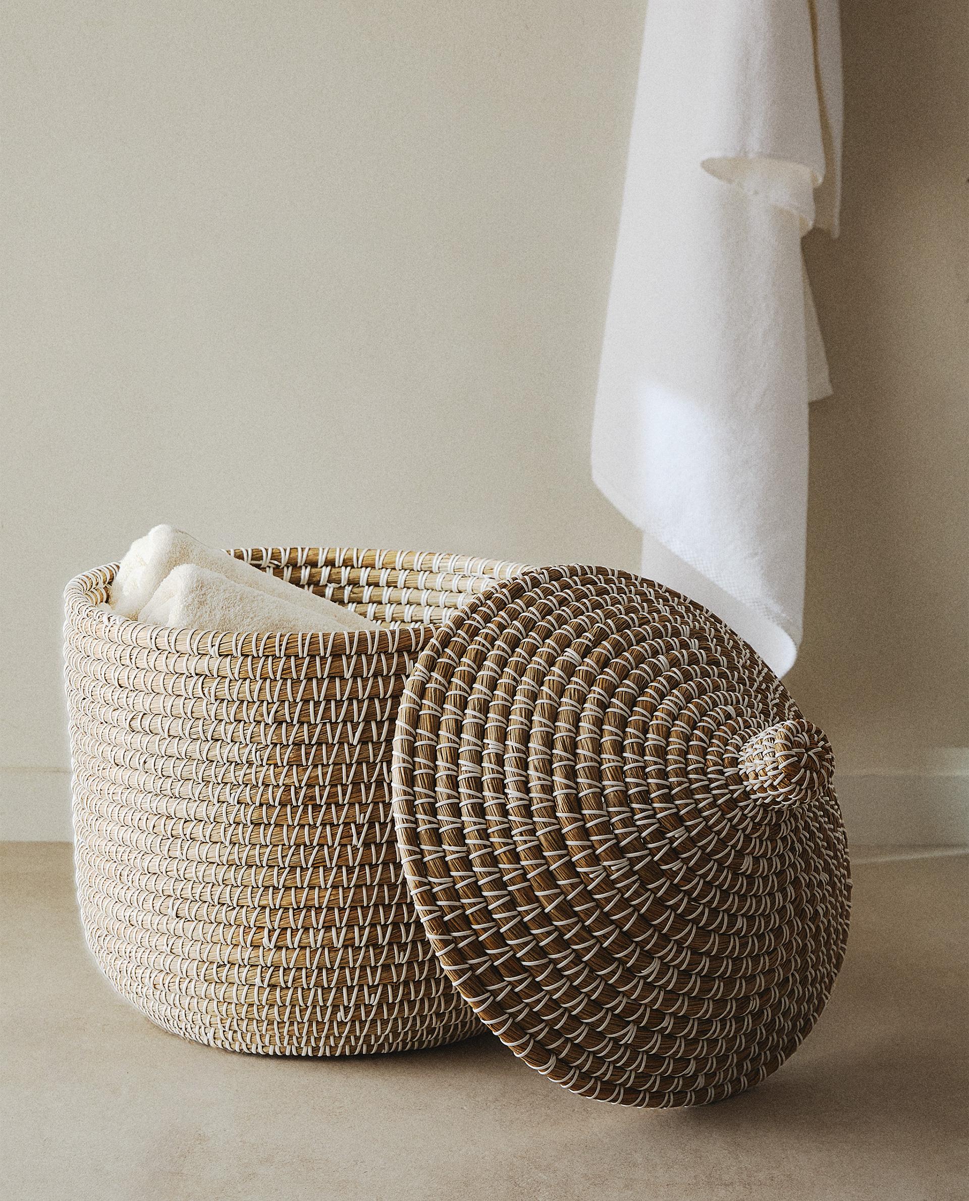 フタ付きラウンドバスケット | Zara Home 日本/Japan フタ付きラウンドバスケット | Zara Home 日本/Japan